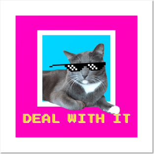 Deal With It! Sunglass Cat Meme Posters and Art